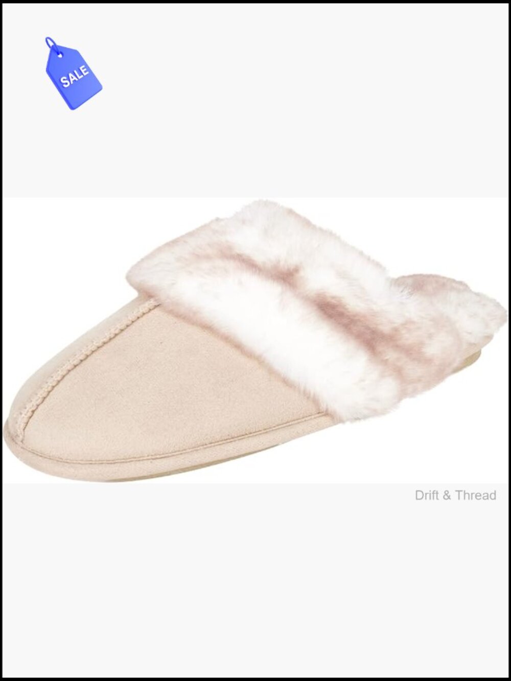Faux Fur Memory Foam Slippers Scuff Anti-Skid Slip-On